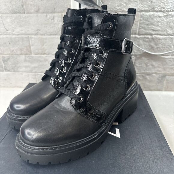 Naturalizer Jac Womens Water Repellent Ankle Combat & Lace-up Boots Size 9M NIB - Picture 2 of 5